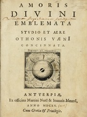 Cover of: Amoris diuini emblemata by Otto van Veen