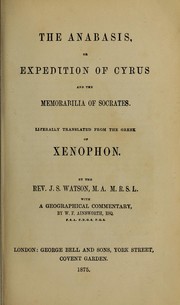 Cover of: The Anabasis by Xenophon