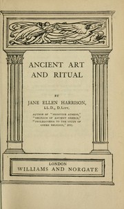 Cover of: Ancient art and ritual