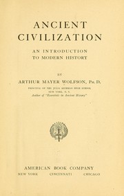 Cover of: Ancient civilization: an introduction to modern history