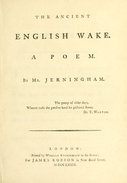 Cover of: The ancient English wake: a poem