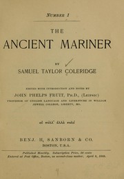 Cover of: The ancient mariner by Samuel Taylor Coleridge