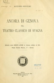 Cover of: Ancora di Genova nel teatro classico di Spagna