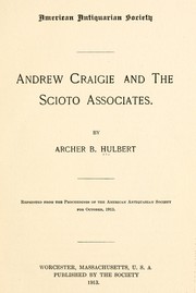 Cover of: Andrew Craigie and the Scioto associates