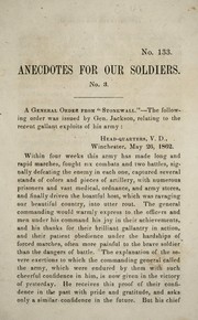 Cover of: Anecdotes for our soldiers: no. 3.