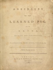 Cover of: Anecdotes of the learned pig by Hester Lynch Piozzi
