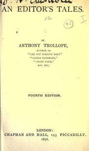 Cover of: An editor's tale by Anthony Trollope