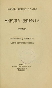 Cover of: Anfora sedienta, poemas