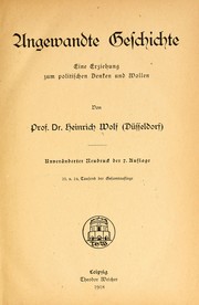 Cover of: Angewandte Geschichte