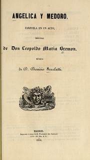 Cover of: Angélica y Medoro: zarzuela en un acto
