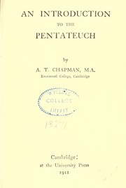 Cover of: An introduction to the Pentateuch