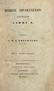 Annalium libri 10 by al-Isfahānī Ḥamzahibn al-Hasan