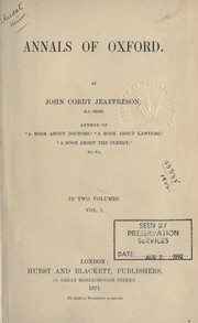 Cover of: Annals of Oxford