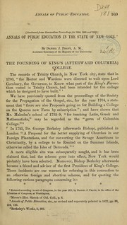 Cover of: Annals of public education in the state of New York