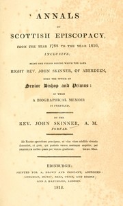 Cover of: Annals of Scottish episcopacy: from the year 1788 to the year 1816, inclusive