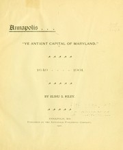 Cover of: Annapolis, "Ye antient capital of Maryland."