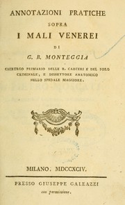 Cover of: Annotazioni pratiche sopra i mali venerei