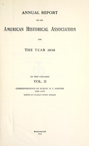 Annual report of the American Historical Association for the year 1916 by American Historical Association