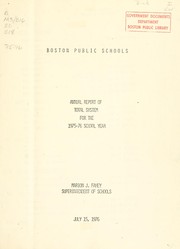 Cover of: Annual report of the total system for the .... School year.