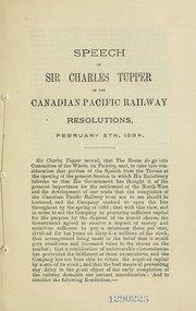 Cover of: Annual statement respecting the Canadian Pacific Railway by Sir Charles Tupper