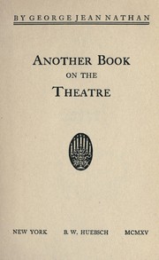 Cover of Another book on the theatre