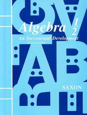 Cover of: Algebra One-Half by John Saxon
