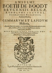 Cover of: Anselmi Boetii de Boodt ... Gemmarvm et lapidvm historia by Anselmus de Boodt
