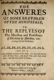 Cover of: The answeres of some brethren of the ministerie