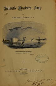 Antarctic mariner's song by James Croxall Palmer