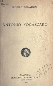 Cover of: Antonio Fogazzaro