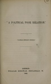 Cover of: A political poor relation. | R. W. E. L.