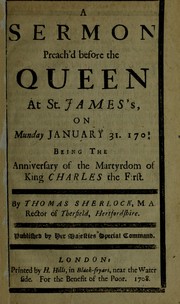 Cover of: A sermon preach'd before the Queen by Thomas Sherlock