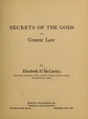 Cover of: Secrets of the gods | Elizabeth Edna McCarthy
