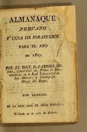 Cover of: Almanaque Peruano y guia de forasteros para el año de 1807