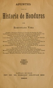 Cover of: Apuntes para la historia de Honduras