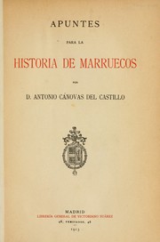 Cover of: Apuntes para la história de Marruecos
