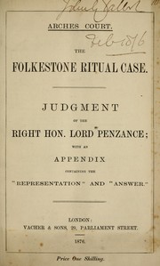 Cover of: Arches court: the Folkestone ritual case