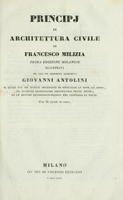 Cover of: Principj di architettura civile by Francesco Milizia