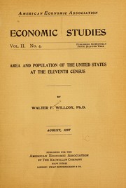 Cover of: Area and population of the United States at the eleventh census