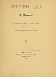 Cover of: Arethusa Hall by Francis Ellingwood Abbot