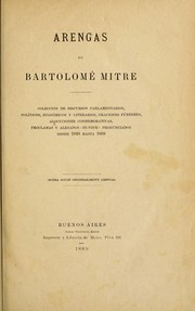 Cover of: Arengas by Bartolomé Mitre