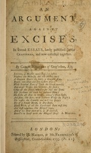 An argument against excises by N. Amhurst