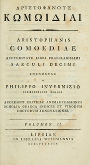 Cover of: Aristophanis comoediae auctoritate libri praeclarissimi saeculi decimi by Aristophanes