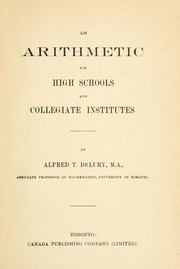Cover of: An arithmetic for high schools...