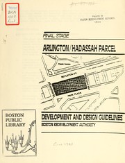 Cover of: Arlington/Hadassah parcel: development and design guidelines.