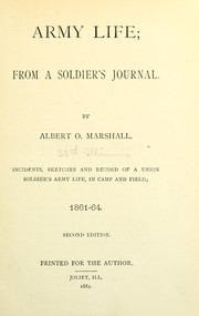 Cover of: Army life by Albert O. Marshall, Albert O. Marshall