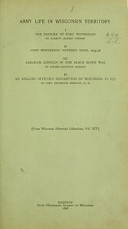 Cover of: Army life in Wisconsin Territory 