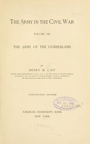 Cover of: The Army of the Cumberland by Henry Martyn Cist