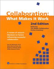 Cover of: Collaboration: What Makes It Work, 2nd Edition by Paul W. Mattessich, Marta Murray-Close, Barbara R. Monsey