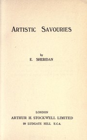 Cover of: Artistic savouries